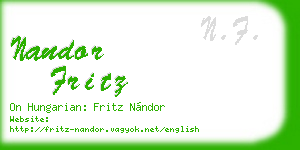 nandor fritz business card