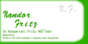 nandor fritz business card